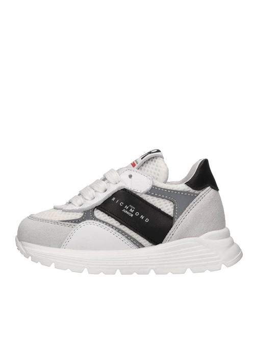 Sneakers in pelle e tessuto JOHN RICHMOND | 79880 VESUVIOBIANCO-ARGENTO-NERO
